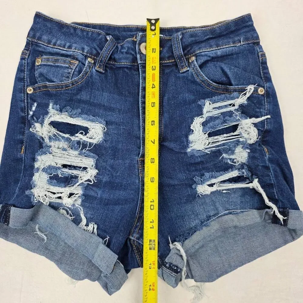Rue21 Distressed Denim Shorts Womens 6